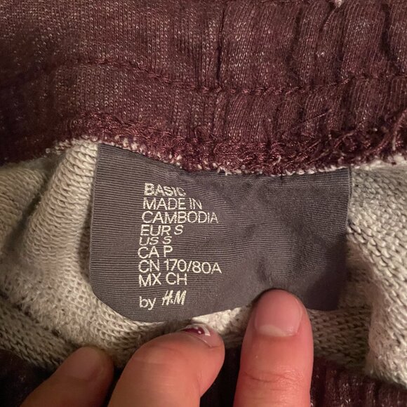 H&M Women's Maroon Joggers Small - Picture 3 of 3